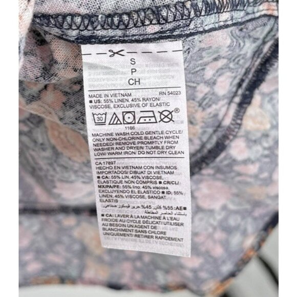 Old Navy Women’s Linen Blend Blue Floral Cami Sundress Sz Sm, Boho Preppy Summer - Picture 6 of 12